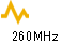 260MHz帯1/4λホイップアンテナSWP0260周波数